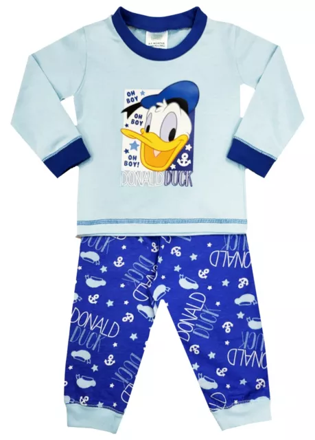 Baby Junge Donald Duck Pyjama Jungen Disney Nachtwäsche 6 - 24 Monate