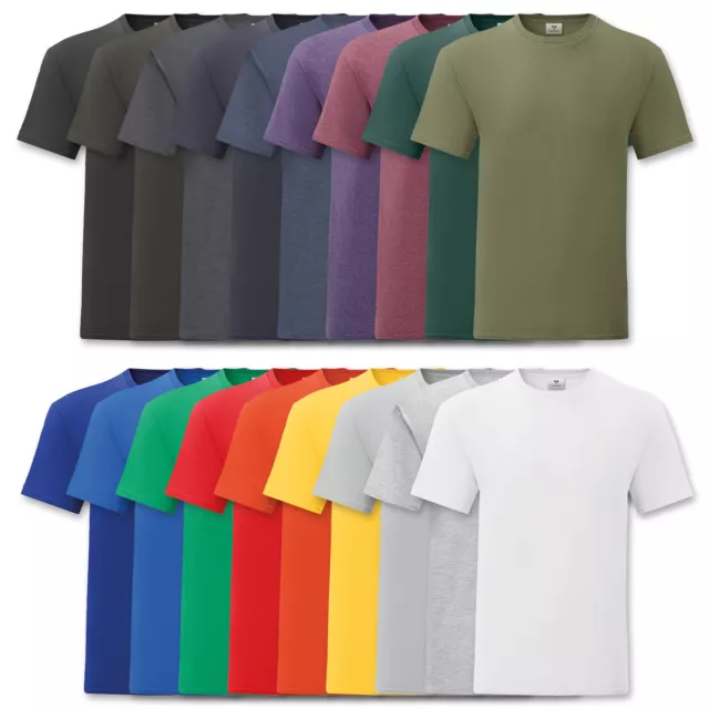 Herren T-Shirt Rundhals Tshirt Kurzarm Weich Shirt S M L XL XXL 3XL 4XL 5XL Neu