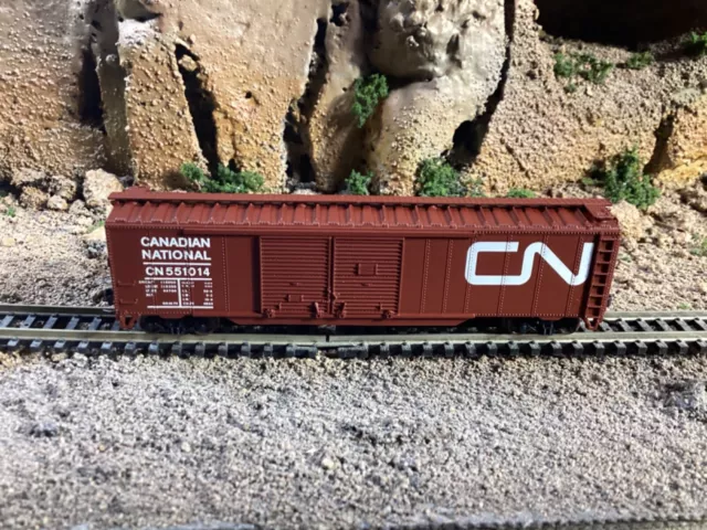 N scale Atlas 50’ double door boxcar CN CANADIAN NATIONAL NIB CN