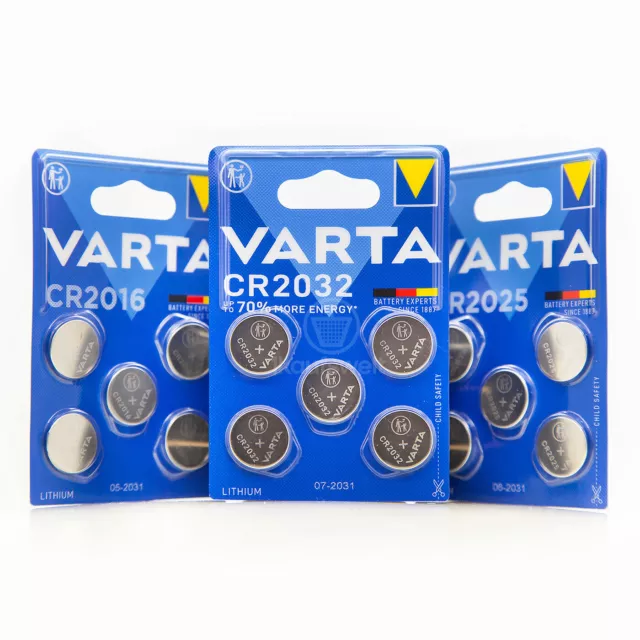 VARTA CR2032 CR2025 CR2016 Original Verpackung 3V Lithium Knopfzellen Blister