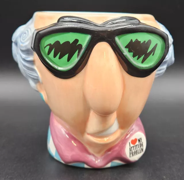 Vtg Shoebox Maxine 3D Ceramic Coffee Mug "I Love My Attitude Problem" Hallmark