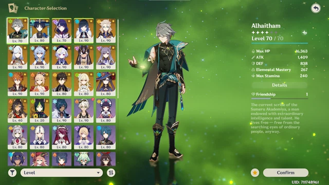 Compte Genshin Impact AR56 (Serveur EU) - 18 Personnages 5 étoiles - Comme Neuf