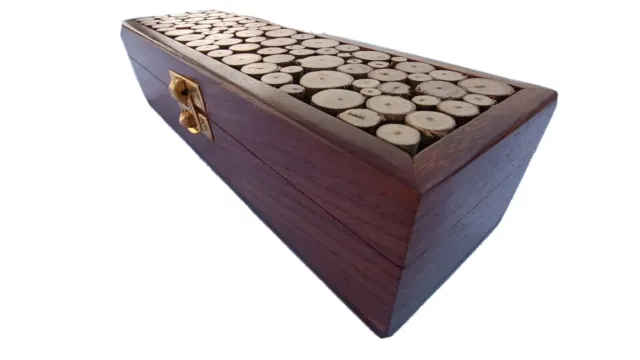 Portamatite in legno | Scatola portaoggetti per organizer da tavolo...