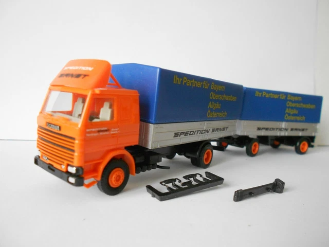 Camion Miniature Scania Semi-remorque Albedo 1/87 - échelle Ho, Vert, Comme Neuf, Fabrication Allemagne