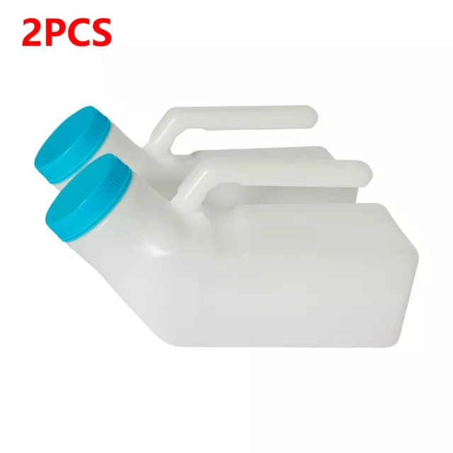 2PCS Male Urinal Portable Incontinence Bottle for Men Travel Leakproof Screw lid