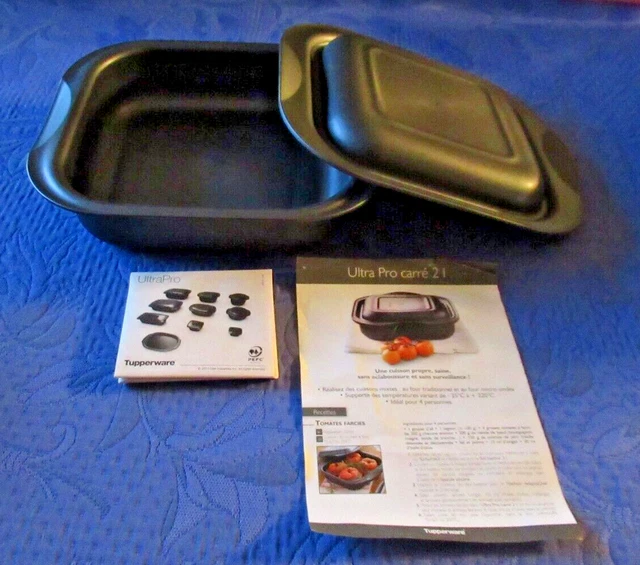 Ultra pro Tupperware Carré  Noir 2 litres base + couvercle Neuf