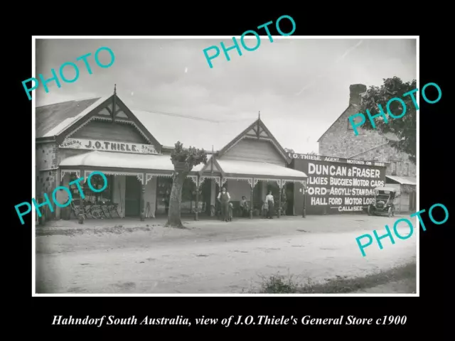 OLD LARGE HISTORIC PHOTO OF HAHNDORF SA VIEW OF THIELES GENERAL STORE c1900