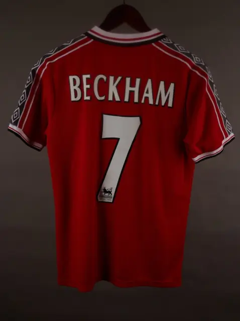 Manchester United Fc 1998/00 Home Authentisch Umbro #7 Beckham Trikot Shirt Grösse S