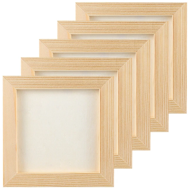 5 Pcs Wood Clay Picture Frame Photo Child Wooden Frames Crafts
