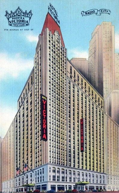 The New And Beautiful Hotel Victoria NY Posted Vintage Divided Back Post Card