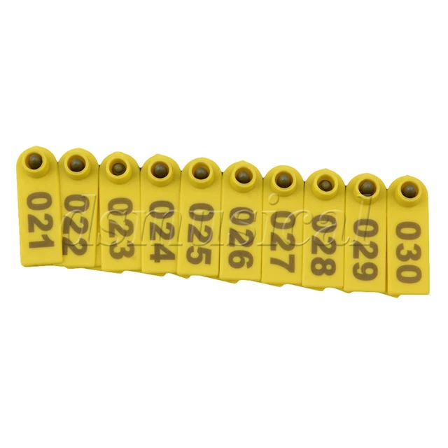 1000Pcs Goat Sheep Pig Cattle Beef Plastic Livestock Ear Tag Number Tags
