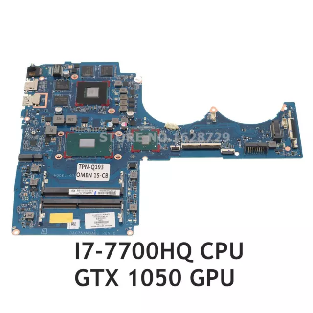 For HP OMEN 15-CB TPN-Q193 Motherboard 926304-601 DAG75AMBAD1 GTX1050 I7-7700HQ