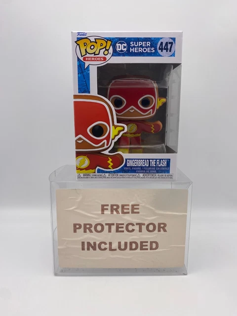 Funko Pop Gingerbread The Flash #447 DC Comics Heroes Vinyl Figure w/ Protector