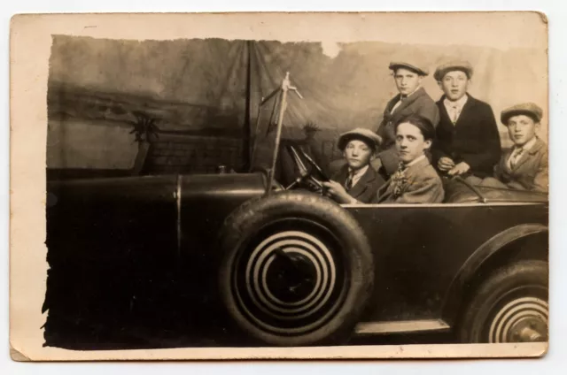 Car Flying Family Portrait Fair Photo - Old Year Photo 1930