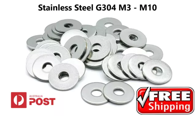 M3 M4 M5 M6 M8 M10 M12 Flat Washer Mudguard Stainless Steel G304