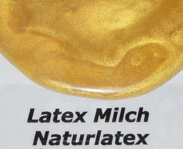 Flüssiglatex Gold 500ml Ammoniakfrei Latex Milch Metall Metallic 1L=23,98€