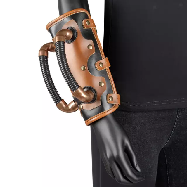 Protezione Del Braccio In Pelle PU Steampunk Retro Vichingo Protezione Del Polso