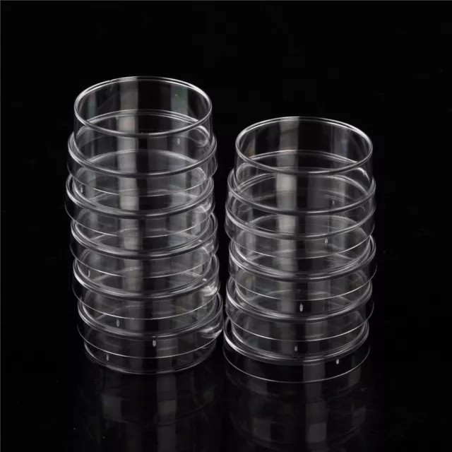 10Pcs Sterile Petri Dishes With Lids  for Lab Plate Bacterial Yeast 35 x 15mm