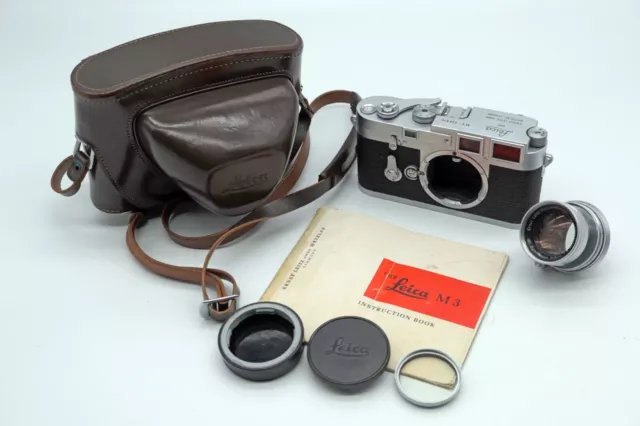 Leitz Leica M3 Double Stroke with Original L Seal and 50mm Summicron f2 - As Is