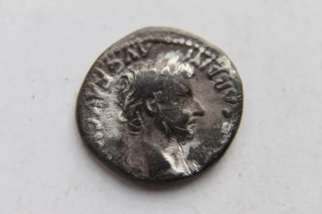 ANCIENT ROMAN TIBERIUS SILVER DENARIUS COIN TRIBUTE PENNY 1st CENTURY AD CAESAR