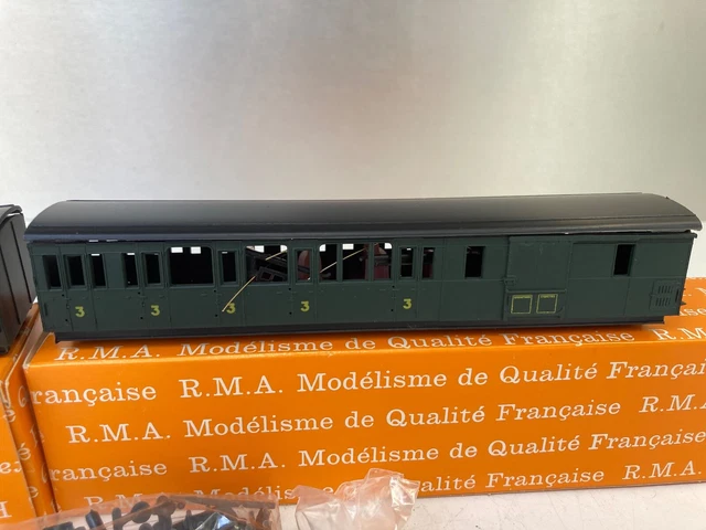 Fgon RMA HO COUPLAGE 2ème-3ème CL/ 3ème -FGON SNCF EN KIT COMPLET EN BO REF ...