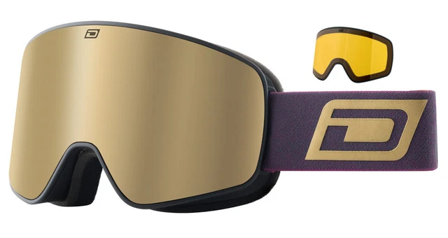 Dirty Dog MUTANT LEGACY 0,5 Ski-/Snowboardbrille SCHWARZ & LILA/GOLD+GELB