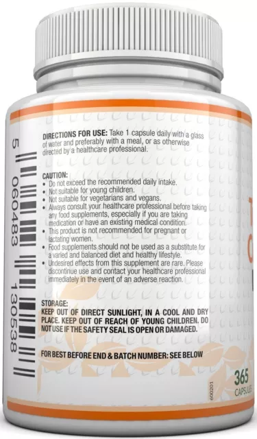 Curcuma curcumine 365 capsules haute résistance 500 mg soulagement de la douleur anti-inflammatoire 3