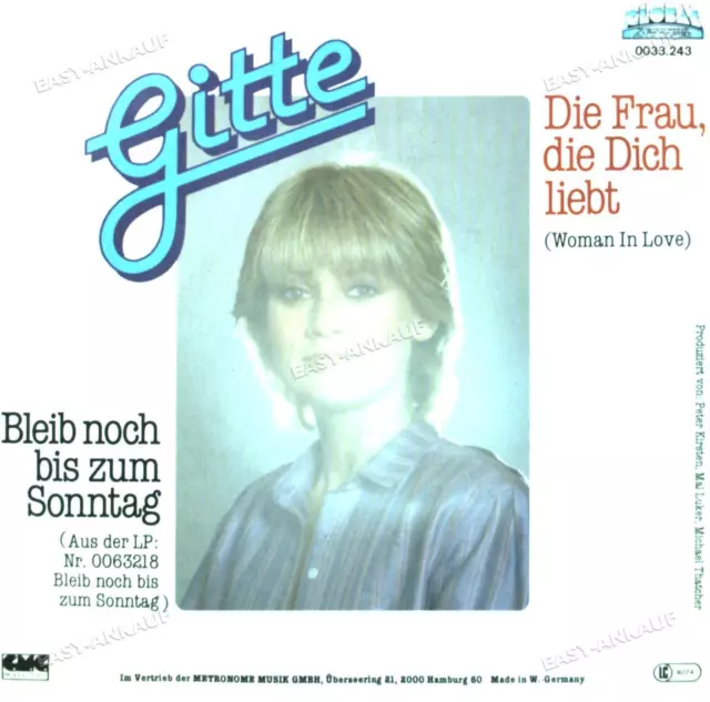 Gitte - Die Frau, Die Dich Liebt (Woman In Love) 7" (VG/VG) .