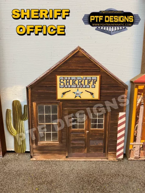 G Scale Wild West SHERIFF OFFICE- Building Flat/Front -Police Station LGB PIKO