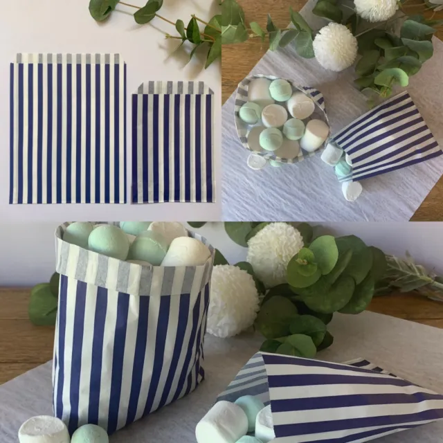 Eco Candy Stripe Paper Gift Bags Sweet Counter Party Shop Bath Bomb Pick n Mix