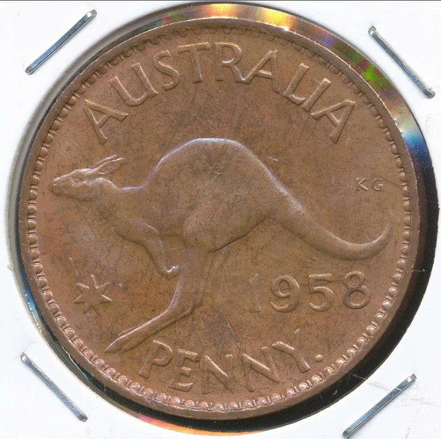 Australia, 1958(p) One Penny, 1d, Elizabeth II - Choice Uncirculated
