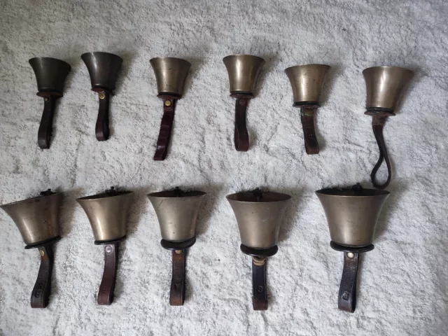 Set Of 11 Antique Handbells