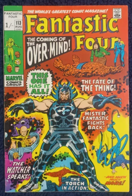 Fantastic Four 113  [ 1st Over-Mind ] Marvel Comics Bronze Age Key Issue