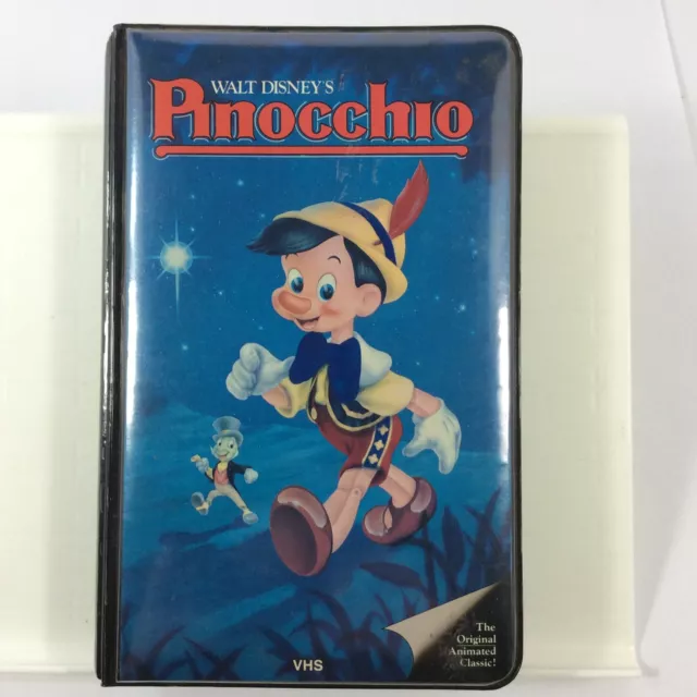 Walt Disneys Pinocchio 1940 VHS The Classics Black Diamond Clamshell