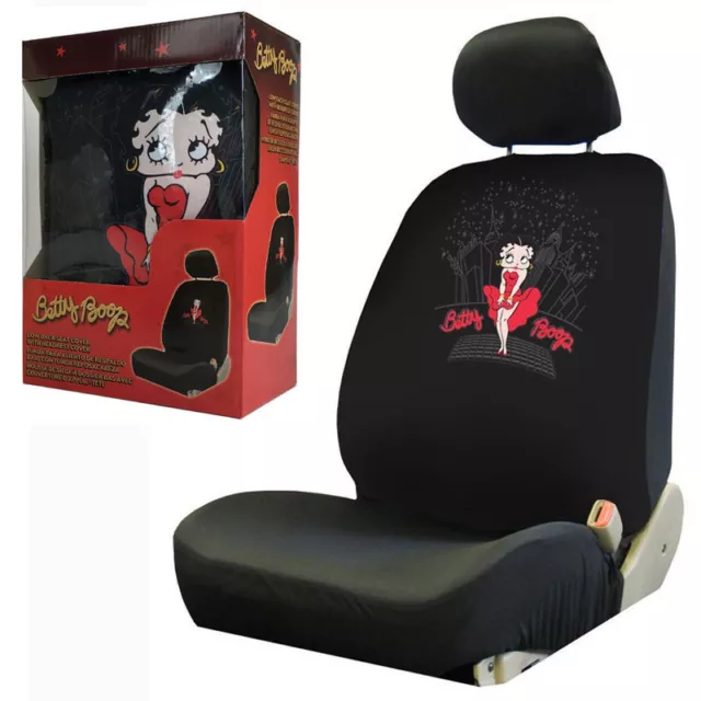 New Betty Boop Skyline Red Dress Single Car Truck Front Low Back Seat Cover