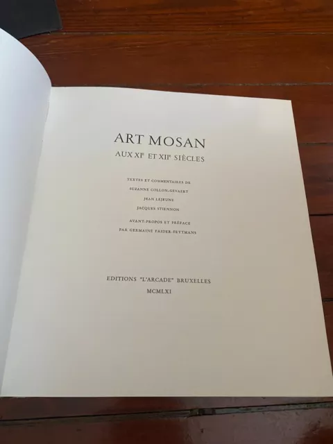 Art Mosan aux Xie et XIIe siècles, HC 1961 Editions l'Arcade 3