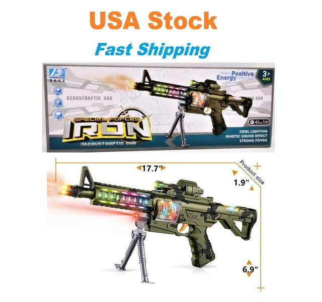 LIGHT UP COMBAT Rifle Machine Gun Toy Special Forces Light/Sound