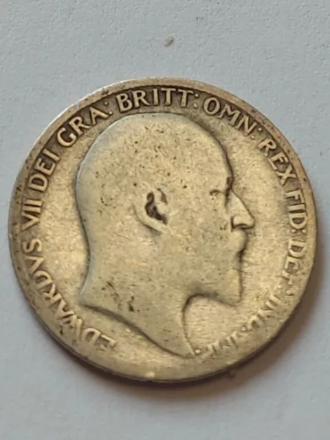 1902 King Edward VII Silver Sixpence Coin