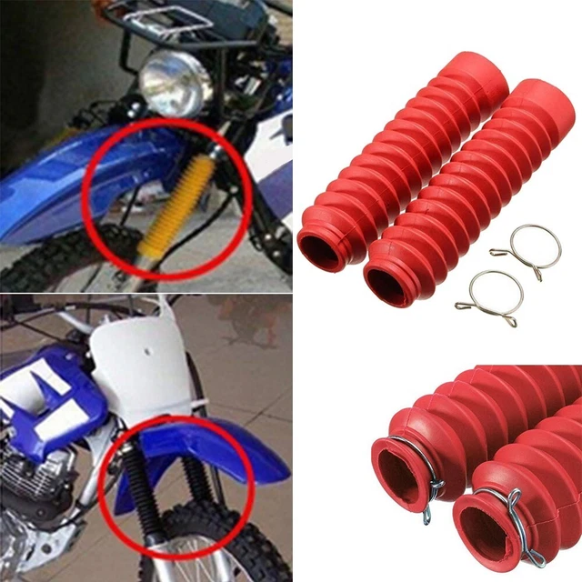 2pcs Forcella Anteriore Shock Absorber Polvere Cover Ghetta Gator Stivali Gomma