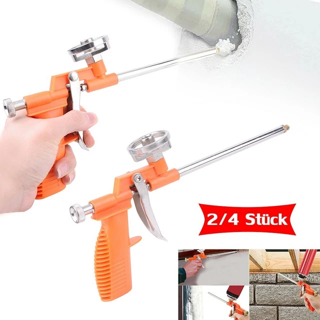 2/4x pistola de espuma de construcción teflón espuma de montaje pistola de espuma