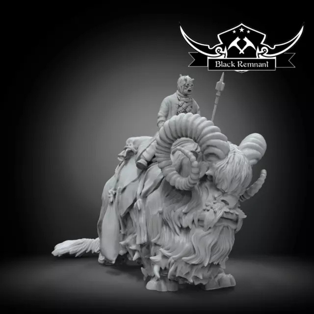 Tusken Raider & Bantha - Star Wars Legion kompatibel 3D-gedruckte Harzminiaturen