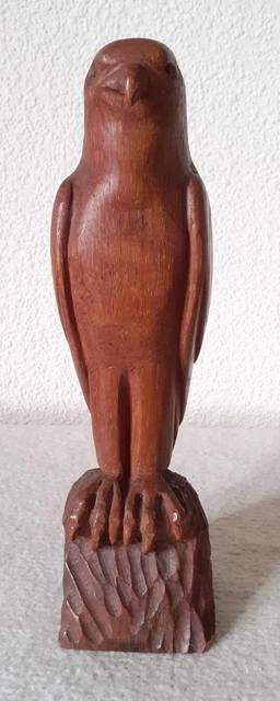 Vintage Wooden Carved Eagle Sculpture 10"