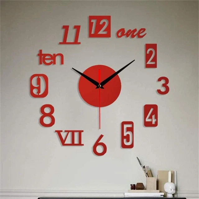 Artensky Orologio Da Parete Fai Da Te Con Numeri Romani – Decorazione Adesiva, Diametro 70-120 Cm, Lancette Lunghe 39 E 31,5 Cm, Colore Nero
