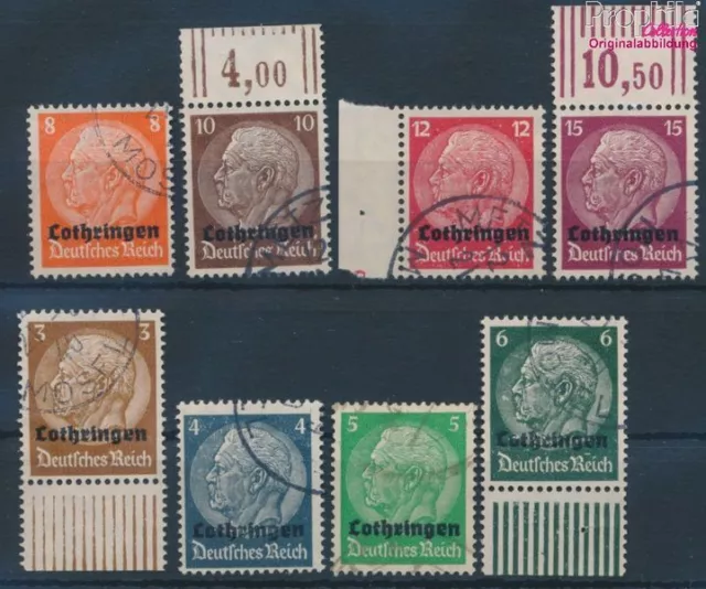 Briefmarken Lothringen (Dt.Bes.2.WK.) 1940 Mi 1-8 gestempelt (10214319