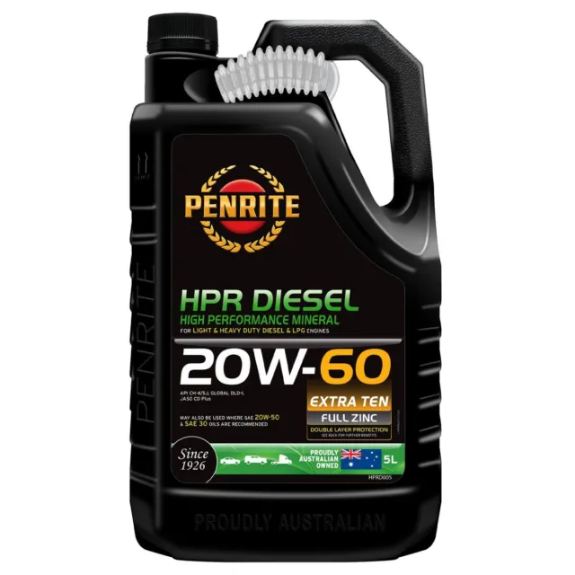 Penrite HPR Diesel SAE 20W-60 Engine Oil 5L