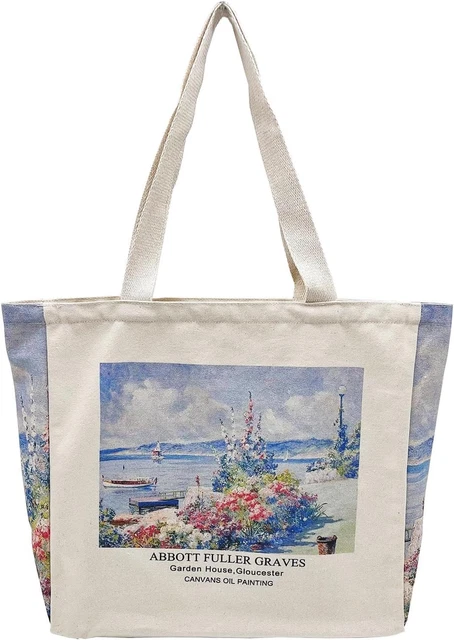 Borsa Tote In Tela BROADREAM Per Donna - Shopper Spaziosa Con Zip Per Shopping, Scuola E Regali - Foto 5