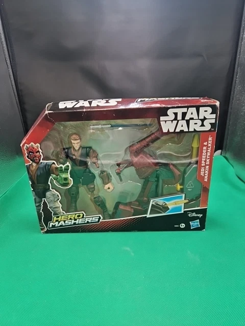 Star Wars Hero Mashers – Jedi Speeder Mit Anakin Skywalker Figur, Zum Kombinieren Und Spielen