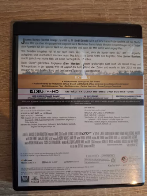 JAMES BOND 007 - Skyfall 4K [inkl. Blu-ray] EUR 5,00 - PicClick IT
