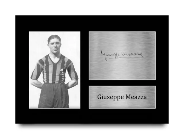 Giuseppe Meazza Gifts Printed Autograph A4 Picture for Football Fans