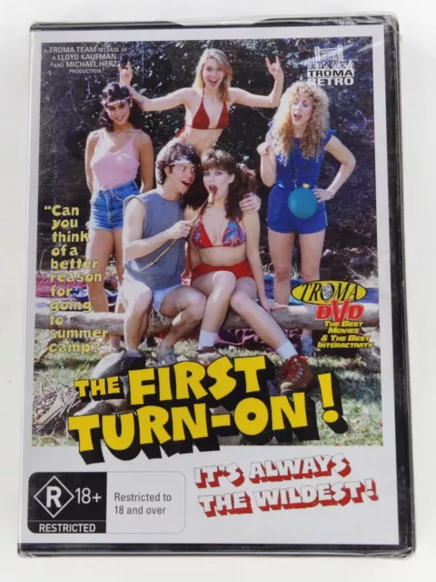 The First Turn On (DVD Region 4) 1983 Troma Retro New Sealed (Cracked Case)